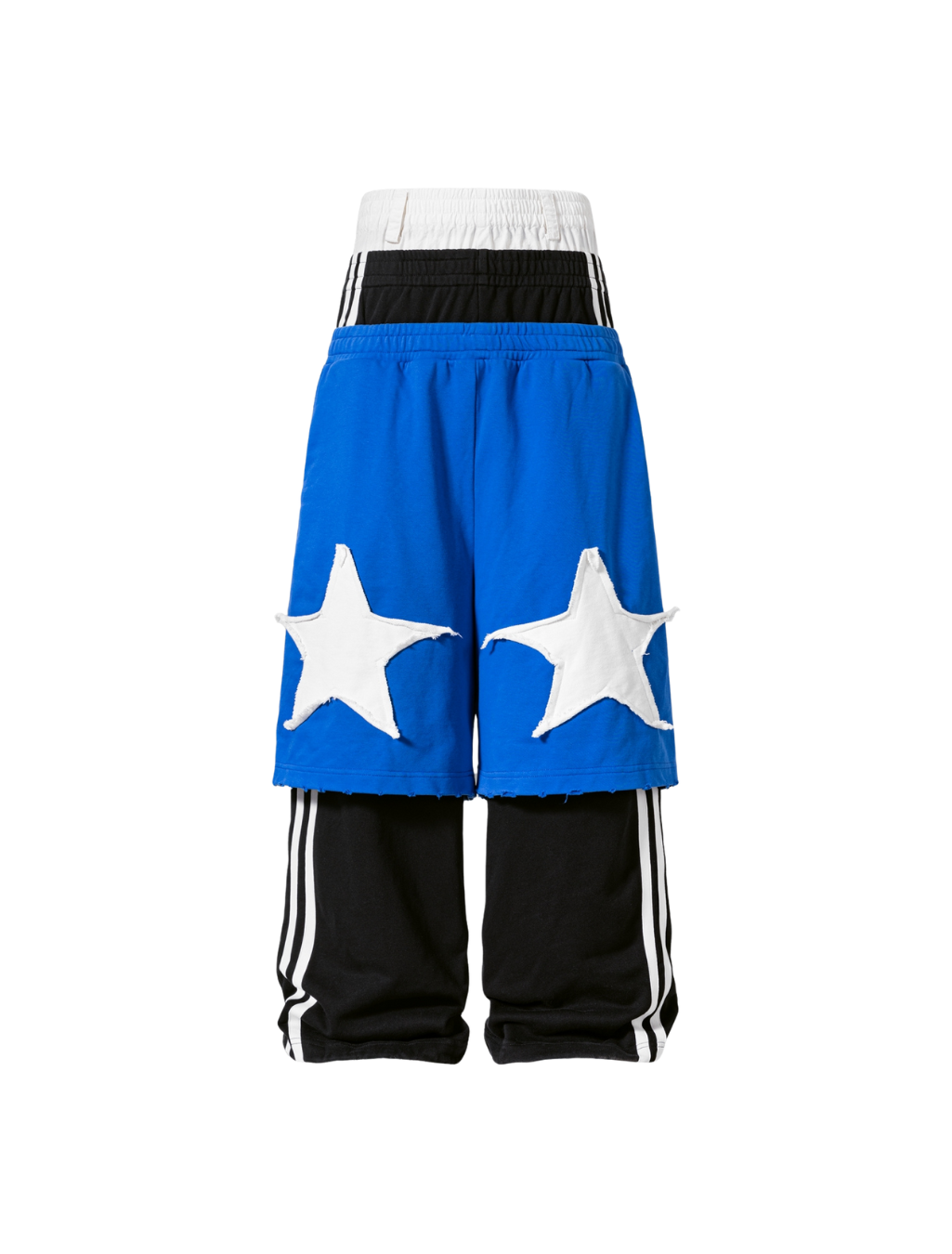 Blue Cotton Loose Sweatpants