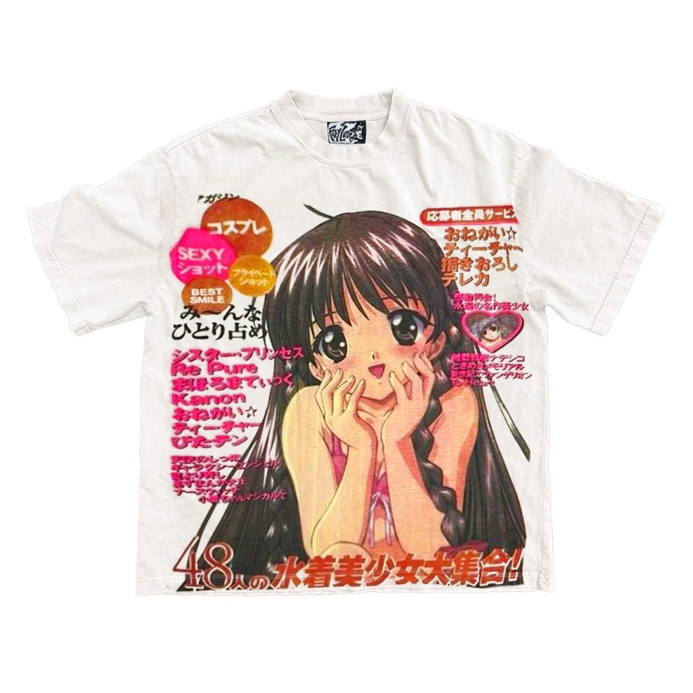 Anime Girl Graffiti Doodle T-Shirt