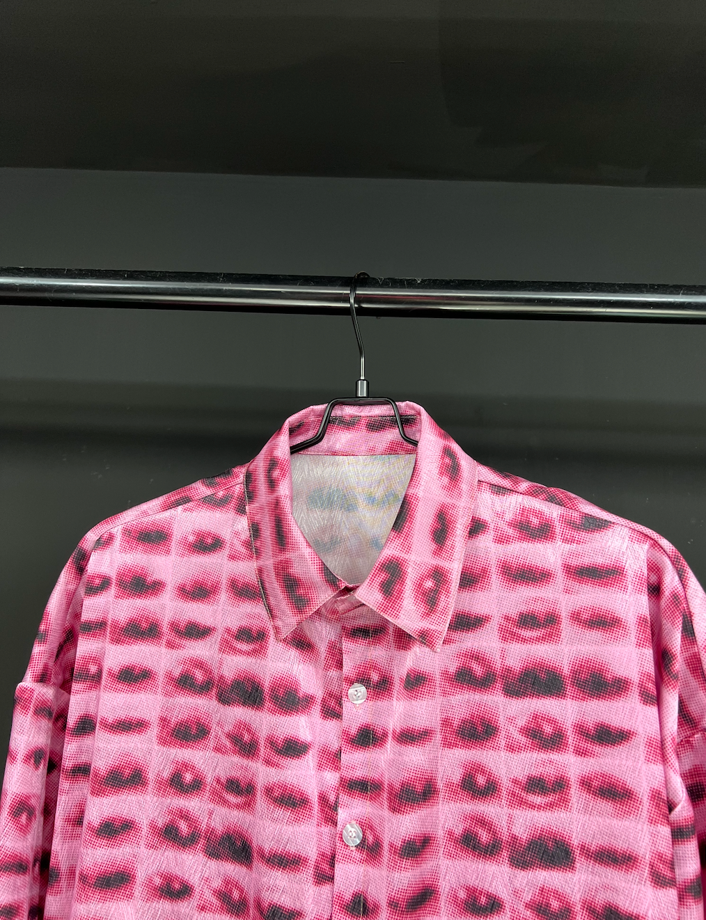 Pink Eye Print Long Sleeve Shirt