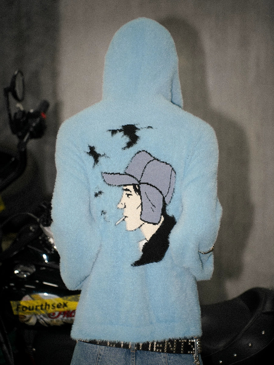 Cartoon Embroidery Hoodie Sweater
