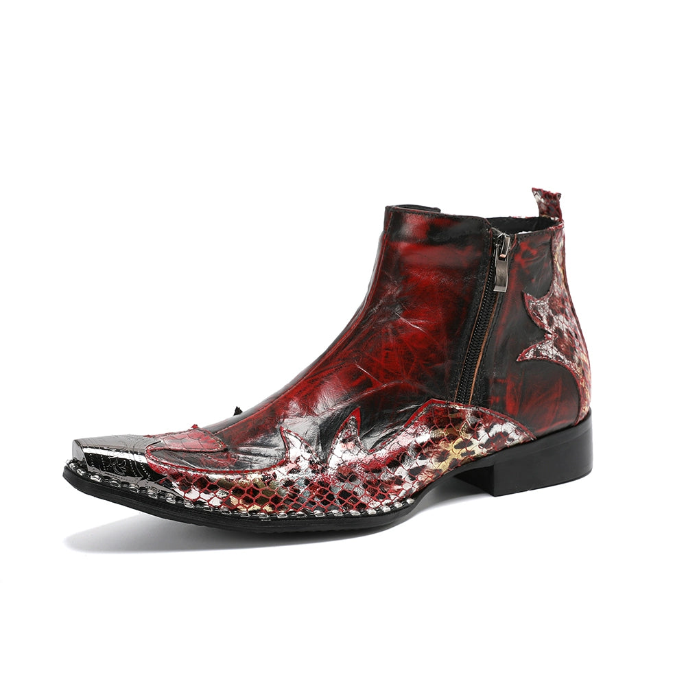 Black Cowhide Business leather Men