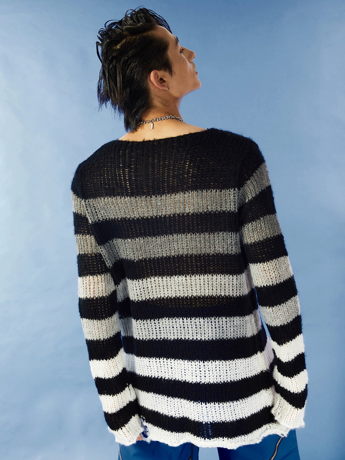 Retro Y2K Gradient Punk Sweater