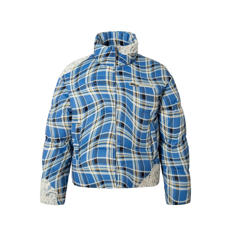 Plaid Stand Collar Dawn Jacket