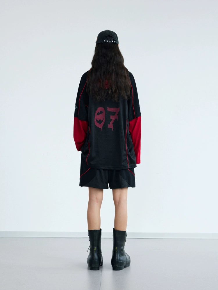 Racing Patchwork Hoodie Jersey