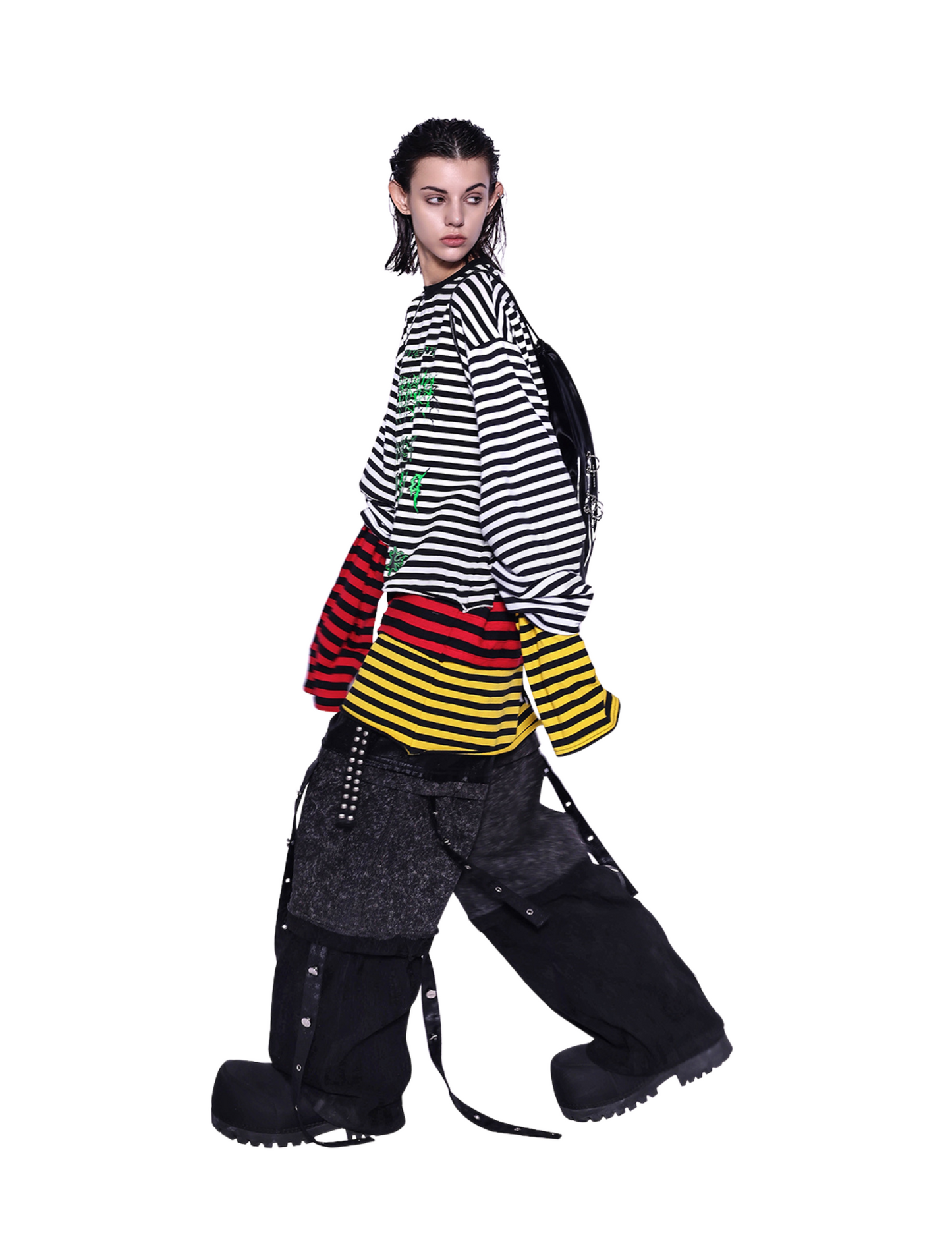 Striped Letter Print Hoodie Sweatshirt Unisex