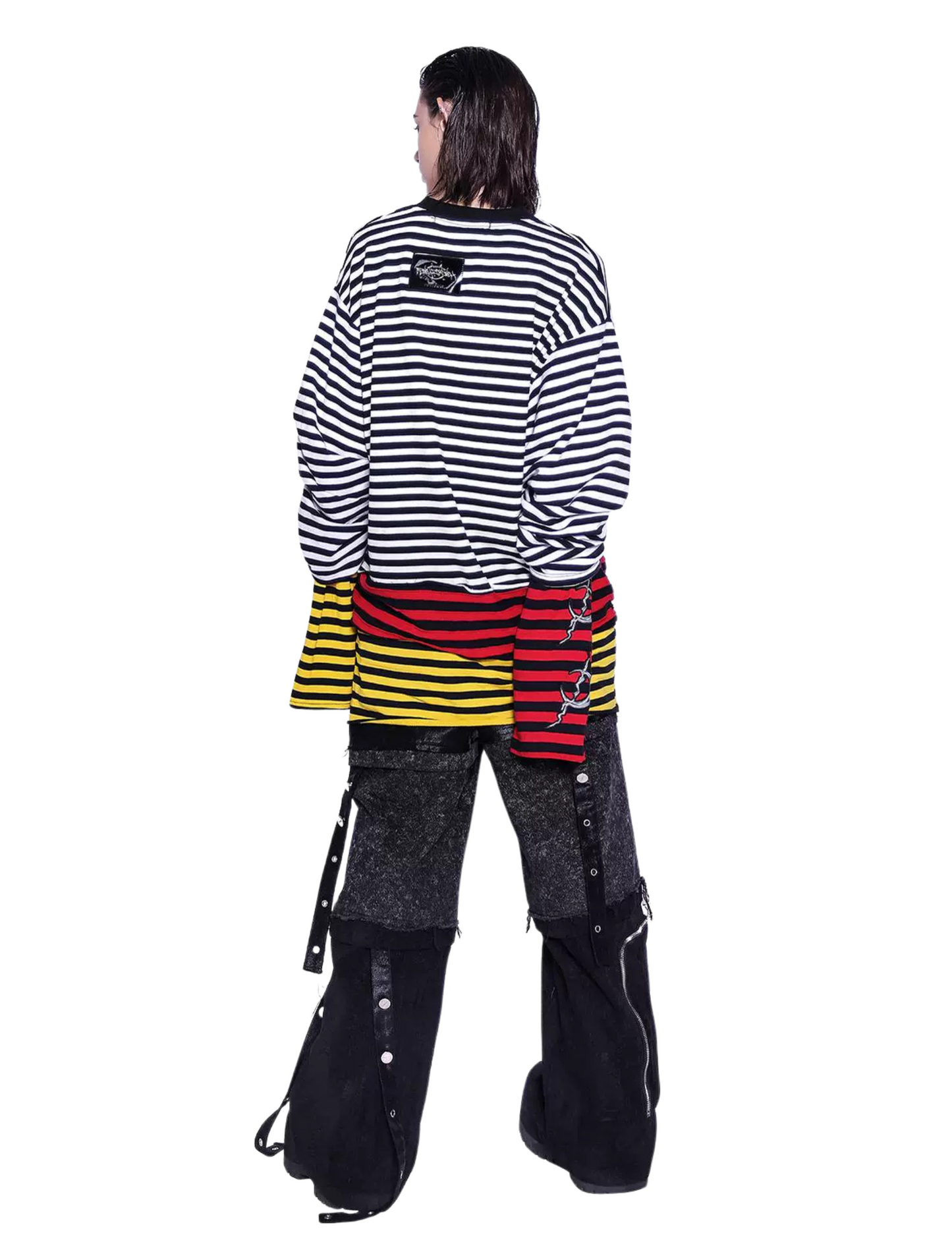 Striped Letter Print Hoodie Sweatshirt Unisex