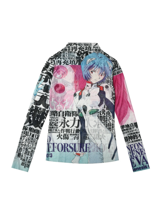 Anime EVA Ayanami Rei Mesh Long-Sleeve
