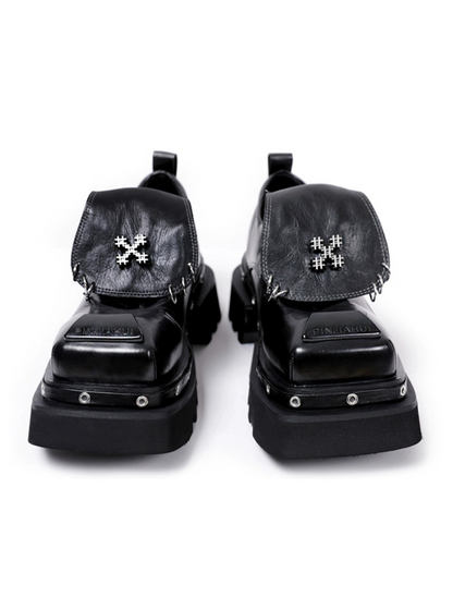 Leather Platform Derby Shoes