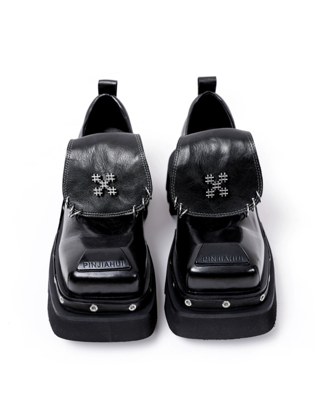 Leather Platform Derby Shoes