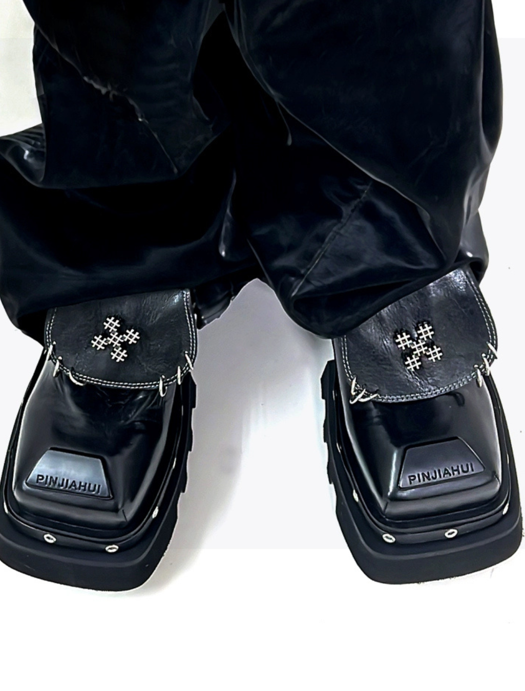 Leather Platform Derby Shoes