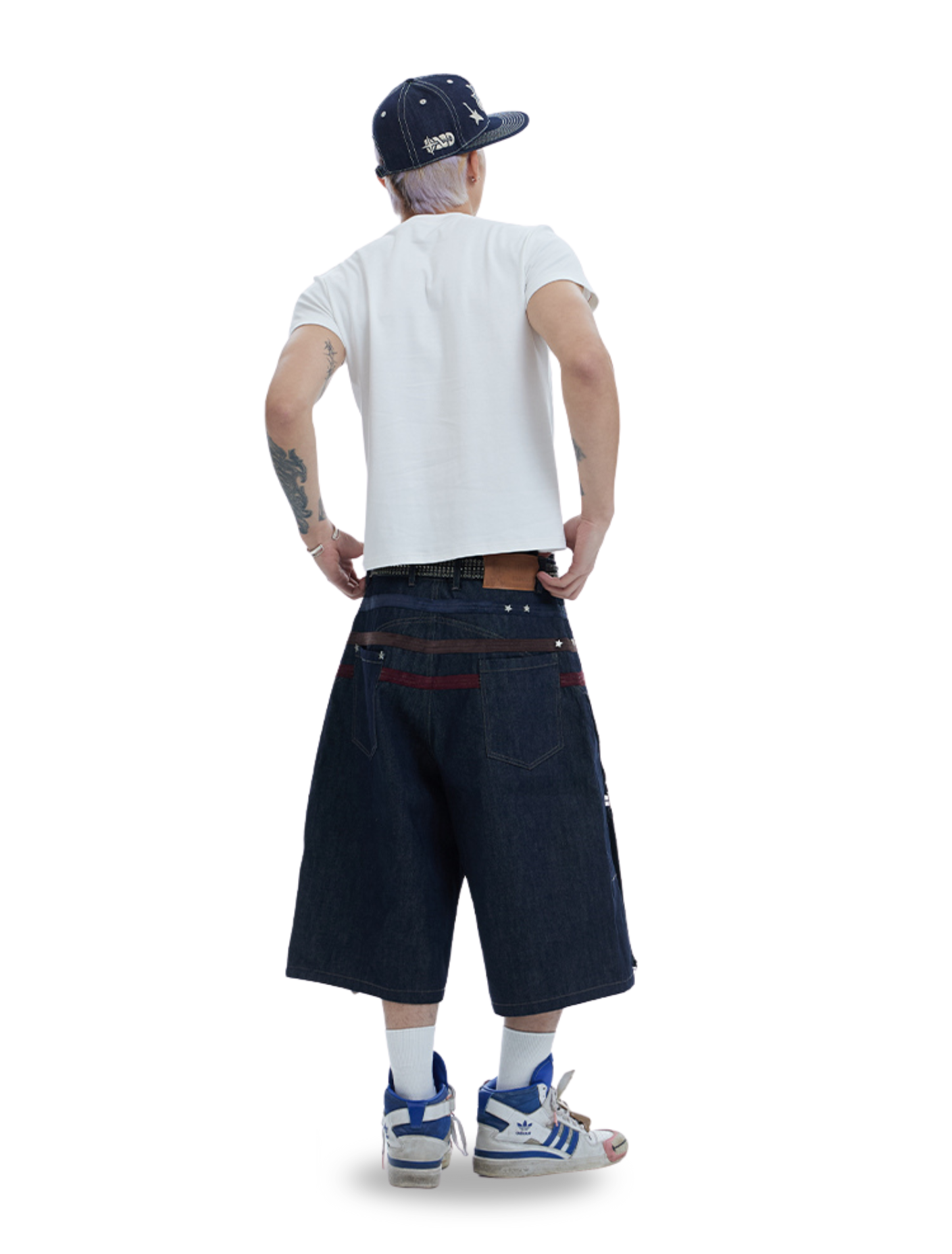 Cartoon Chain Print Slim T-Shirt