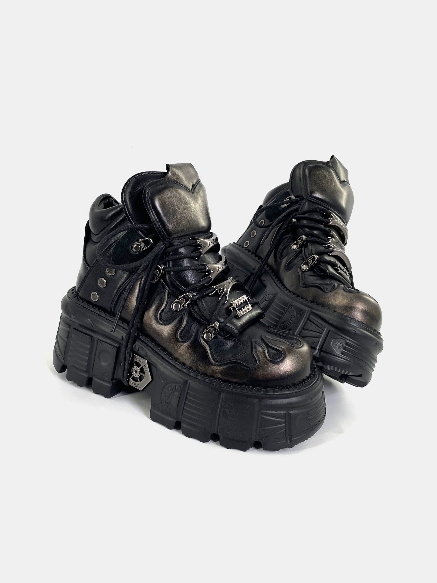 Metalpunk High-Top Platform Boots