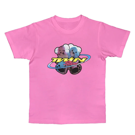 Y2K Bear Print  Short Tee