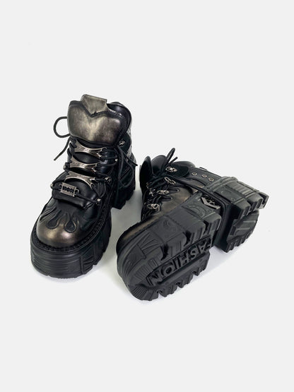 Metalpunk High-Top Platform Boots