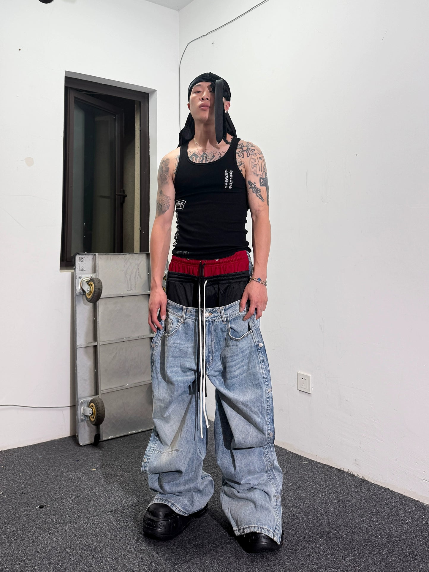 Washed Blue Denim Pants