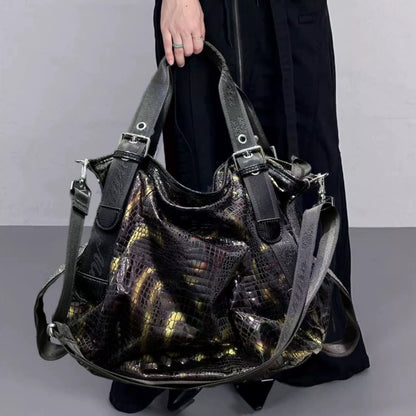 Crocodile Pattern Shoulder Bag