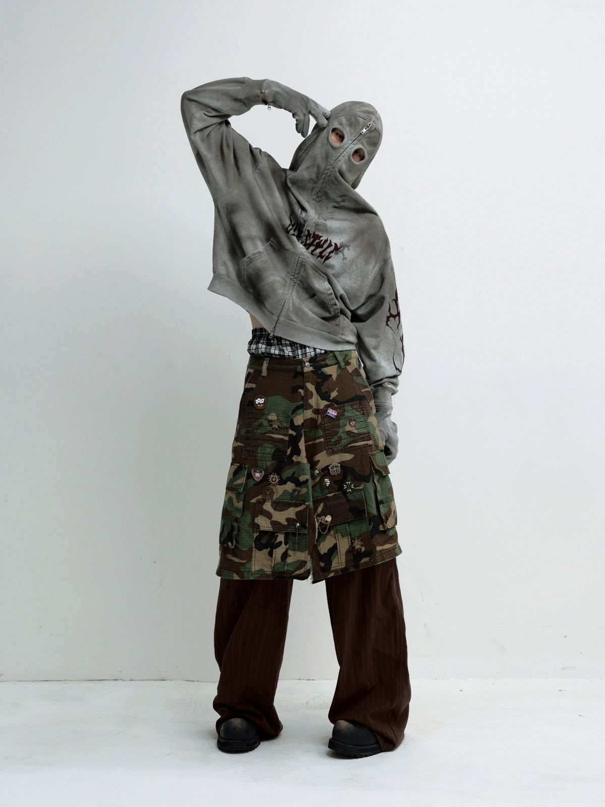 Dirty Dye Hoodie / Mask & Gloves