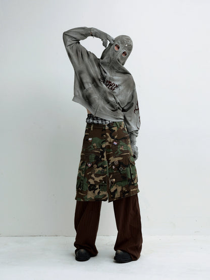 Dirty Dye Hoodie / Mask & Gloves